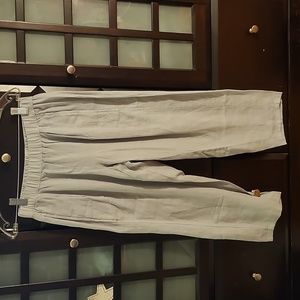 Eileen Fisher NWT light gray linen pants